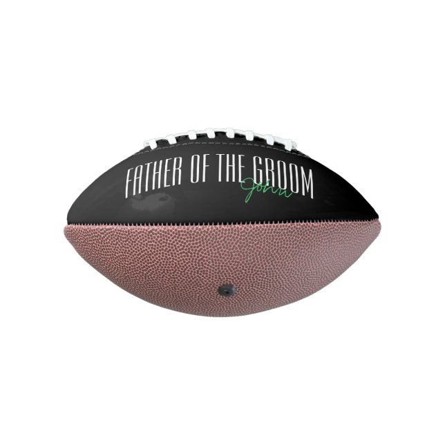 Bold Letters "Father of the Groom" Wedding Party Football (Rotated 270)