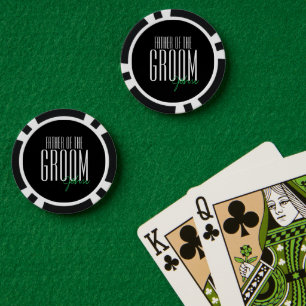 Bold Letters "Father of the Groom" Wedding Party Poker Chips