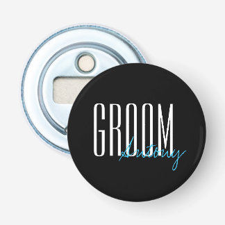 Bold Letters "Groom" Personalized Wedding Party Bottle Opener