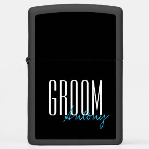 Bold Letters "Groom" Personalized Zippo Lighter