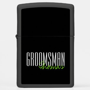 Bold Letters "Groomsman" Personalized Zippo Lighter