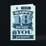 Bold Letters Happy 18th Birthday Card<br><div class="desc">Bold Letters</div>