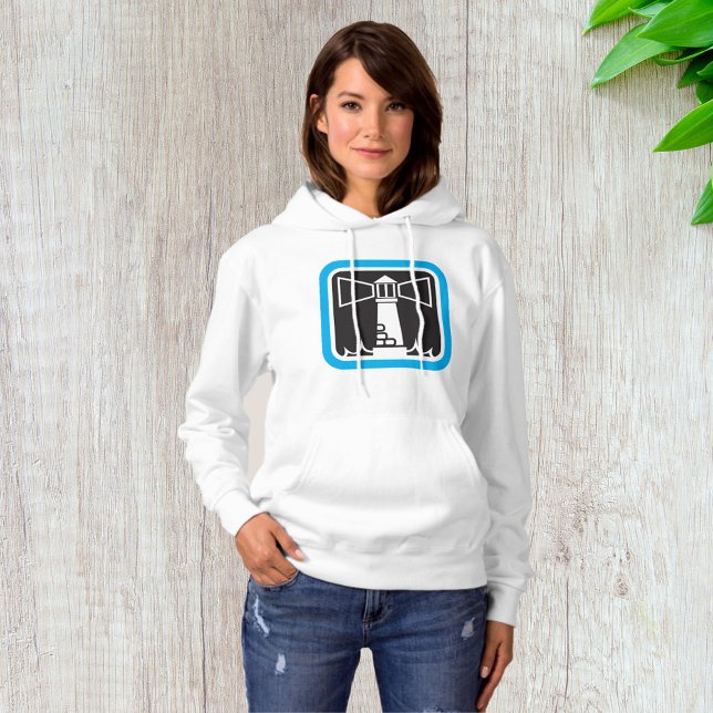 Bold Lighthouse Beacon with Ocean Waves Icon  Hoodie (Creator Uploaded)