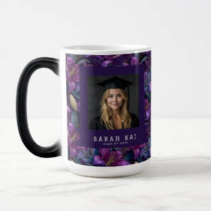 Bold Lilies Pattern Wife Graduation Gift Color Morph Mug