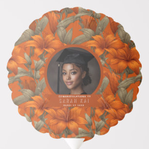 Bold Lilies Wildflower Graduation Keepsake Balloon