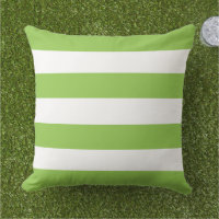 Bold Lime Green White Horizontal Stripe