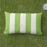 Bold Lime Green White Wide Cabana Stripe