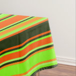 Bold Lime, Orange, & Tangerine Tablecloth<br><div class="desc">Make a bold statement with this striped tablecloth featuring vibrant in lime,  orange,  and tangerine. A striking design made for modern homes,  creative interiors,  or statement events. Perfect for anyone who loves fearless,  graphic styling.</div>