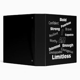 Bold & Limitless Motivational Inspirational 3 Ring Binder