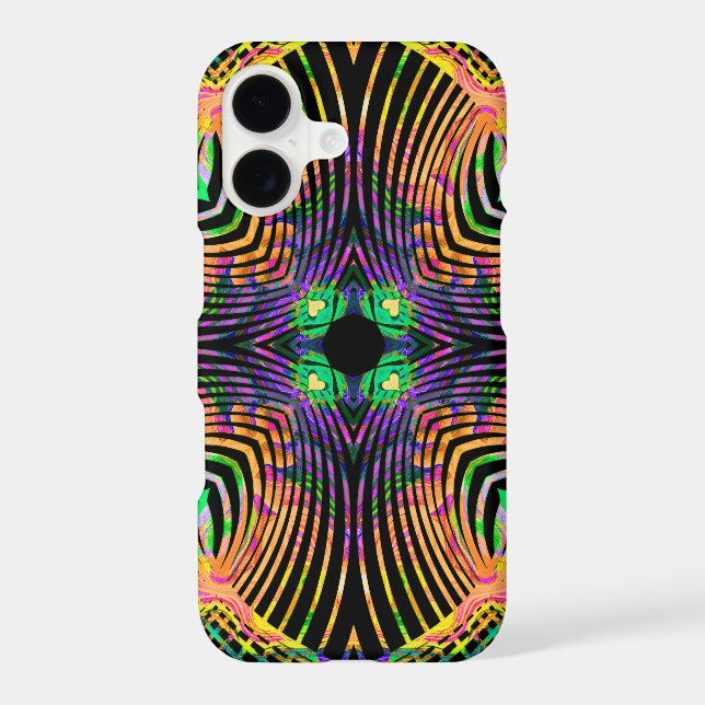 Bold Line Mandala  Orange,Green Case-Mate iPhone Case (Back)
