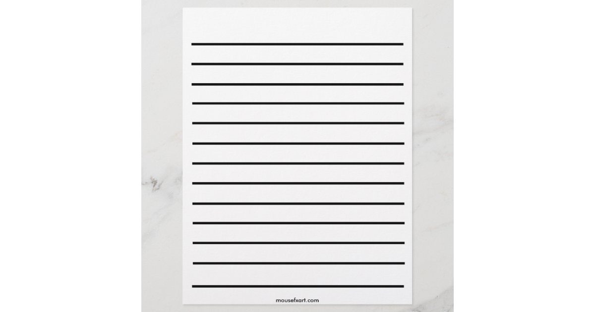Bold Line Writing Paper | Zazzle.com