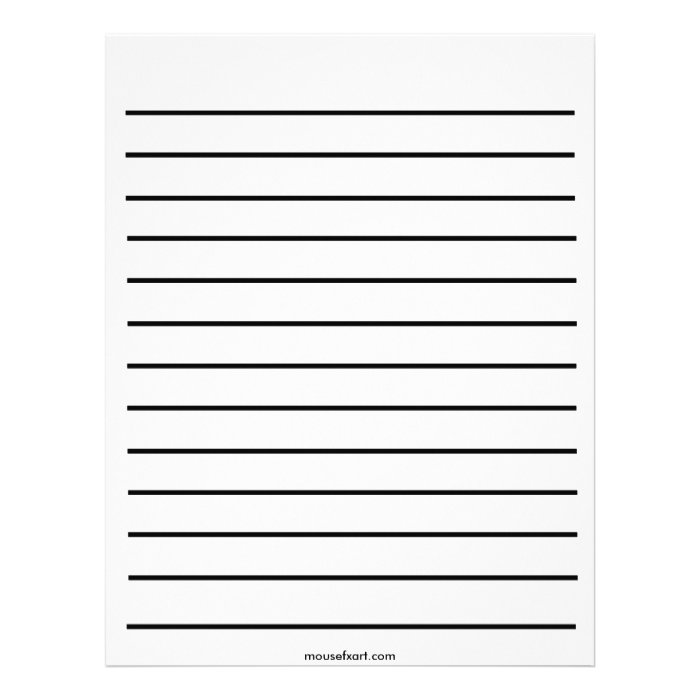 Bold Line Writing Paper Customized Letterhead