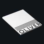 Bold Lined Personalized Name Notepad<br><div class="desc">Customize with any color and style fonts. Move or resize as desired to suit your name.</div>