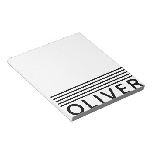 Bold Lined Personalized Name Notepad