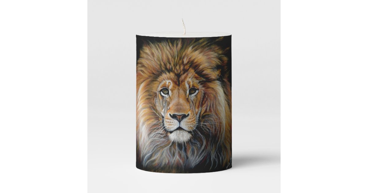 BOLD LION Candle | Zazzle