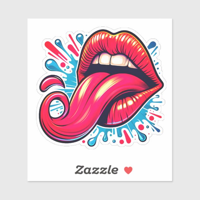 Bold Lips Showcase Creative Art Sticker (Sheet)