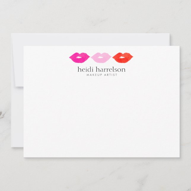 Bold Lips Trio Watercolor Beauty White Flat Note (Front)