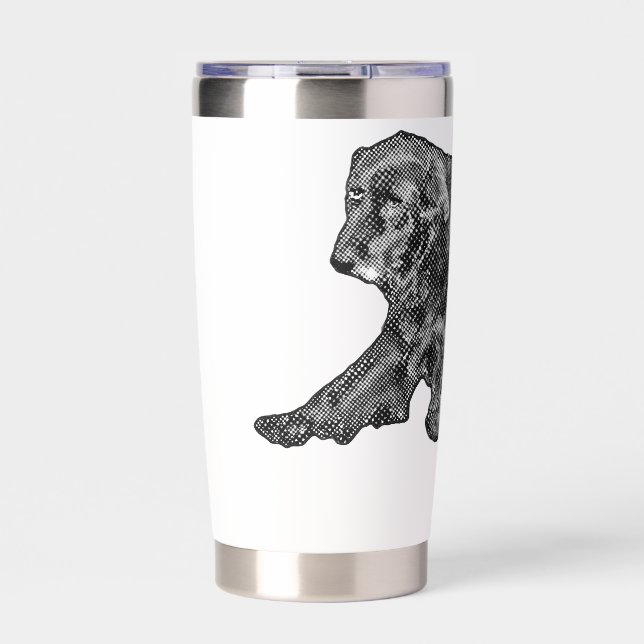 Bold Lounge Retriever in Winter Lines Insulated Tumbler (Front)