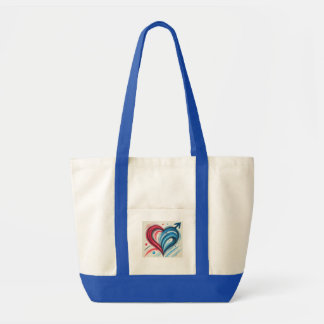 Bold Love Power – Red & Blue Heart Women's Symbol Tote Bag