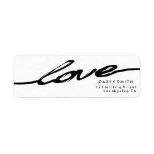 Bold Love Typography Valentine's Day Label