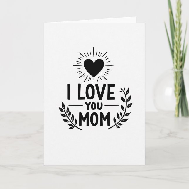 Bold Love You Mom Day Card (Front)