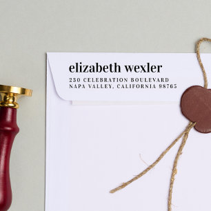 Bold Lowercase Name Personalized Return Address Self-inking Stamp