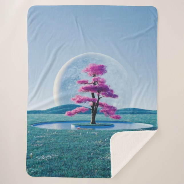 Bold Magenta Echinacea Wildflower Cozy Throw Blank (Front)
