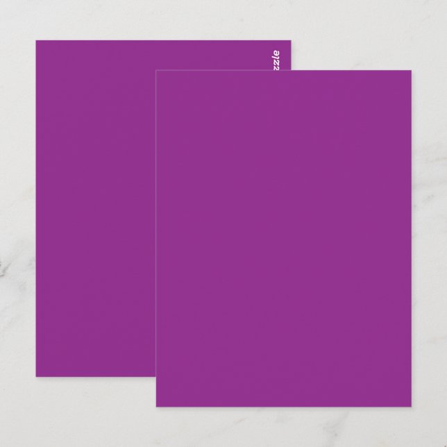 Bold Magenta Wedding Invite with Minimal Style (Front/Back)