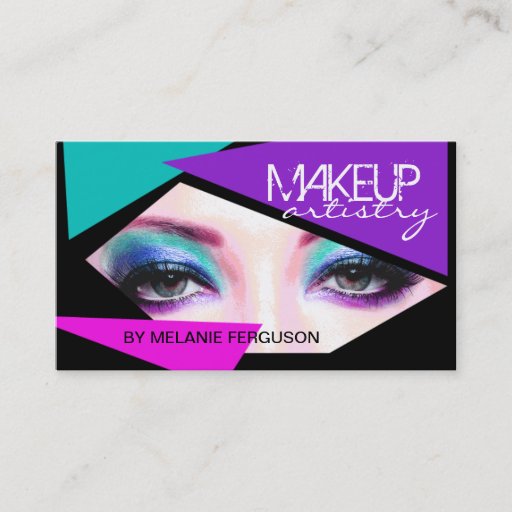 Customizable BOLD MAKEUP ARTIST BUSINESS CARD
