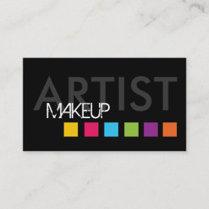Bold Makeup Artist Business Card