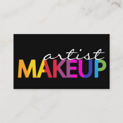 Customizable BOLD MAKEUP ARTIST BUSINESS CARD