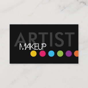 Bold Makeup Artist Business Card