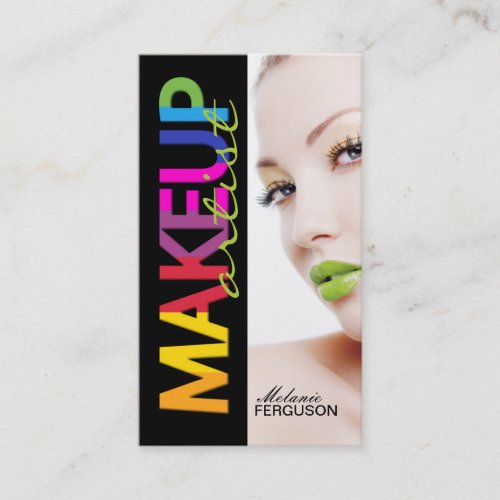 BOLD MAKEUP ARTIST BUSINESS CARD