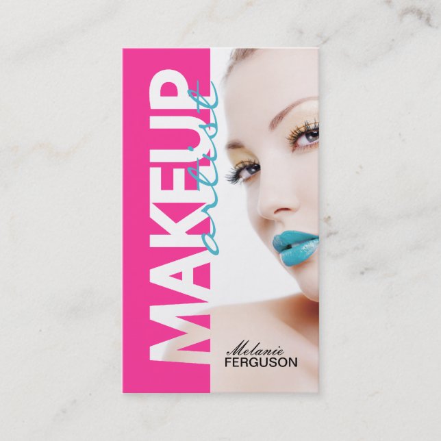 BOLD MAKEUP ARTIST BUSINESS CARD (Front)