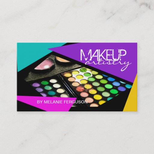 Customizable BOLD MAKEUP ARTIST BUSINESS CARD