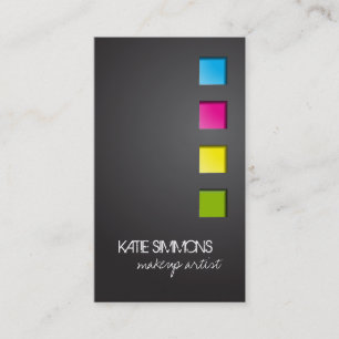 Bold Makeup Artist Business Card