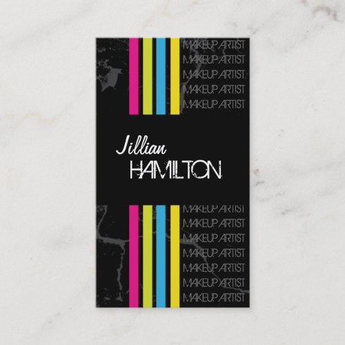 Bold Makeup Artist Business Cards