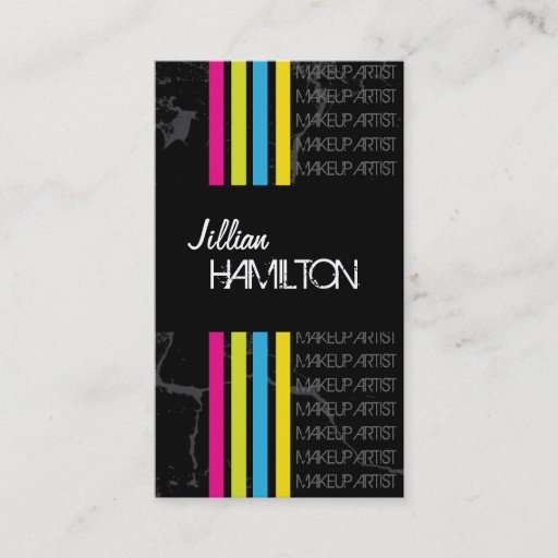 Customizable Bold Makeup Artist Business Cards