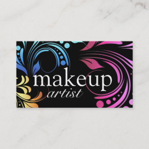 Bold Makeup Artist Business Cards