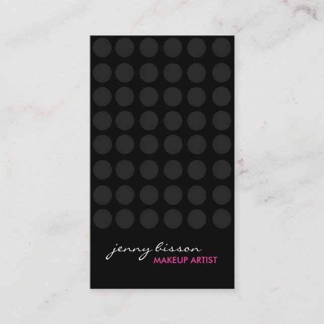 Bold Makeup Artist Business Cards (Front)
