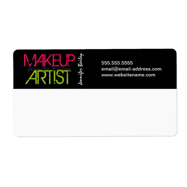 Bold Makeup Artist Label (Front)