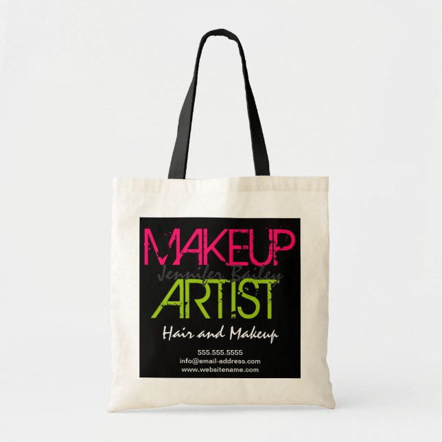 Bold Makeup Artist Tote Bag (Front)
