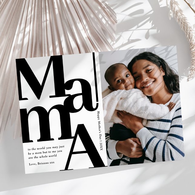 Bold Mama Photo Mothers Day Card (Creator Uploaded)