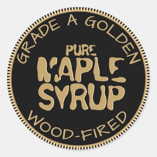 Bold Maple Syrup Gold and Black Custom Label