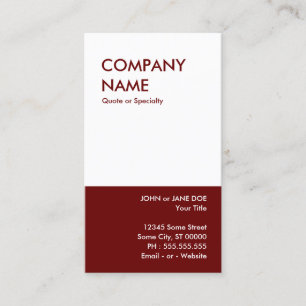 bold maroon business card