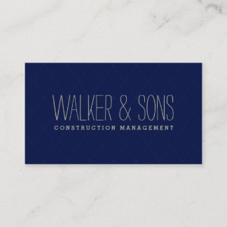 BOLD MASCULINE CARD simple plain smart navy blue