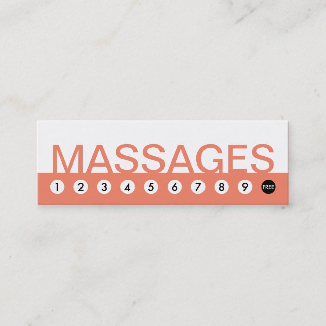 bold MASSAGES customer loyalty Card (Front)
