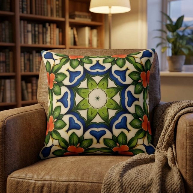 Bold Mediterranean Sunset   Throw Pillow (Creator Uploaded)