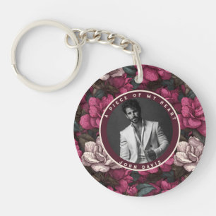 Bold memory tribute Custom Gardenias Keychain