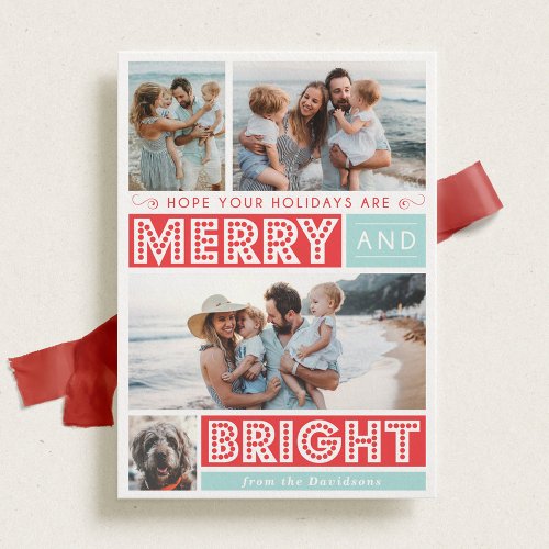 Bold Merry and Bright by Origami Prints Photo Card